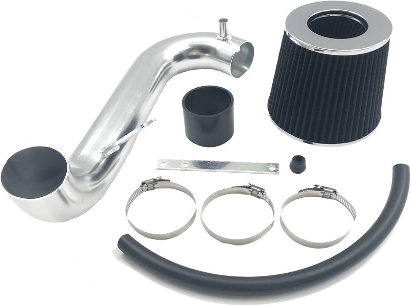 MOOSUN 2.5 Inch Cold Air Intake Kit with Filter Fit for Honda Civic 2001 2002 2003 2004 2005 DX/LX/EX/GX/VP AT/MT 1.7L (Silver Tube & Black Filter) - Image 3