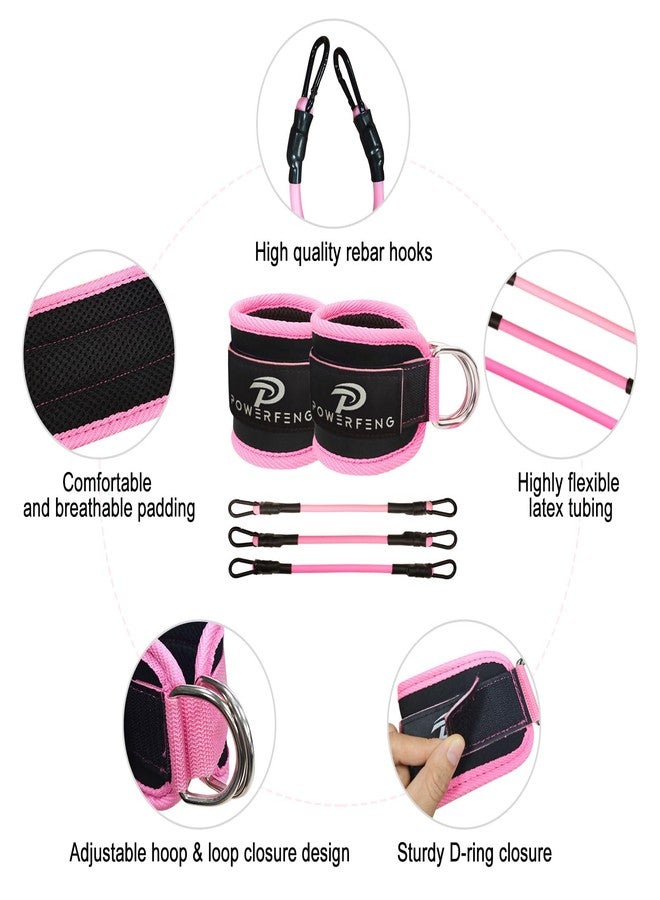 powerfeng Ankle Resistance Bands with Cuffs: Women Ankle Strap Band for Working Out - Ankle Resistance Bands for Glutes Hip & Leg Butt Training Workout Exercise Equipment - Image 3