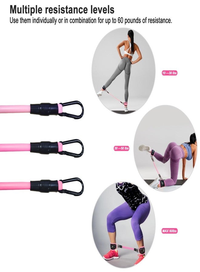 powerfeng Ankle Resistance Bands with Cuffs: Women Ankle Strap Band for Working Out - Ankle Resistance Bands for Glutes Hip & Leg Butt Training Workout Exercise Equipment - Image 4