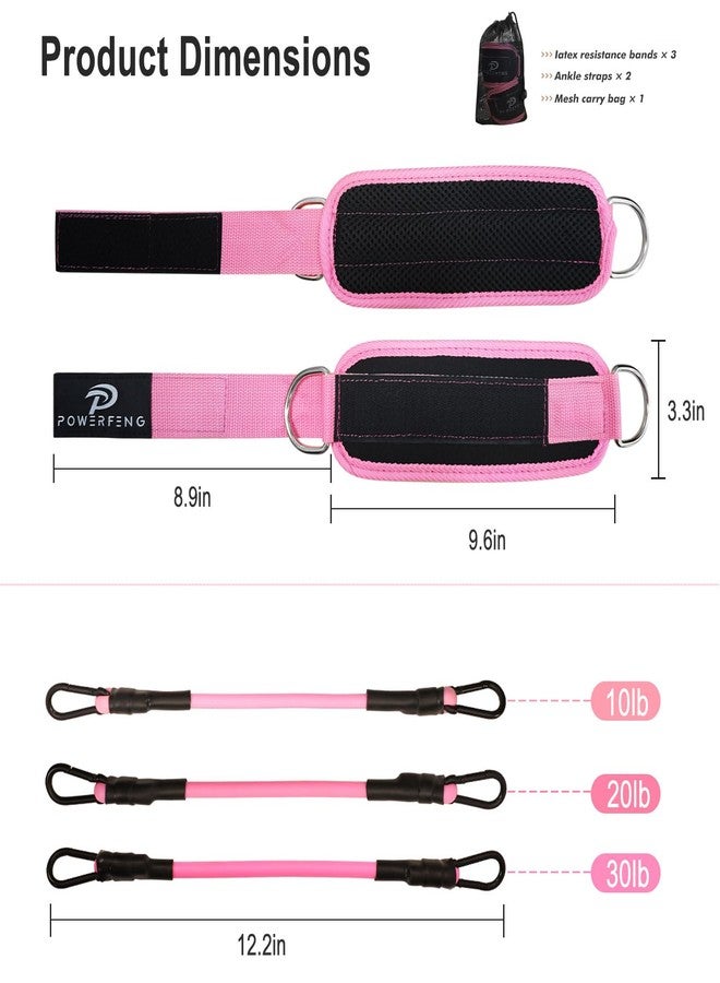 powerfeng Ankle Resistance Bands with Cuffs: Women Ankle Strap Band for Working Out - Ankle Resistance Bands for Glutes Hip & Leg Butt Training Workout Exercise Equipment - Image 5