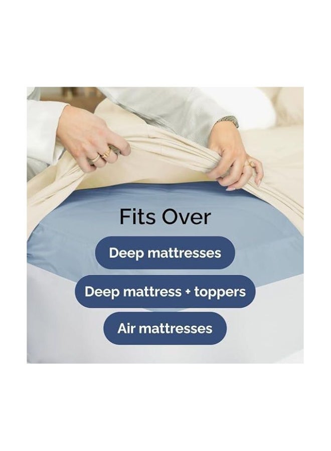 Life Style Plain cotton Fitted Sheet 160cm Set of 3 (2 pillowcases+1 sheet) for Hotels Homes Touristic Villages - Image 4