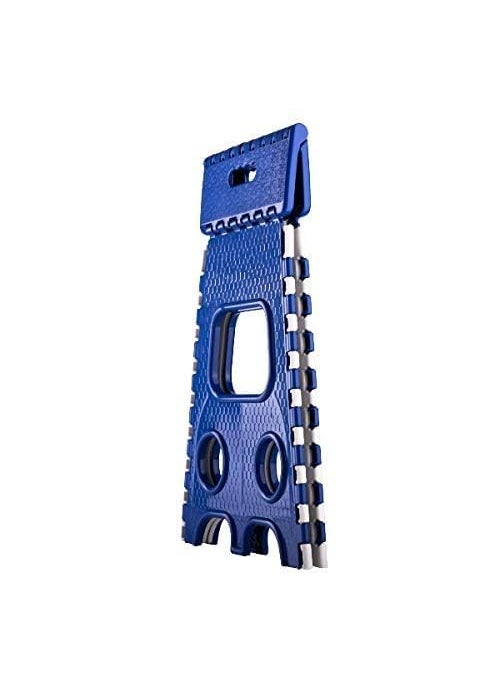 Portible Portible 20 Inch Folding Stool Portable Lightweight Folding Stool Fishing Stool Garden Step Stool Blue Kitchen Stool Great for Kitchen Bathroom Bedroom Kids or Adults Pack of 1  - Image 3