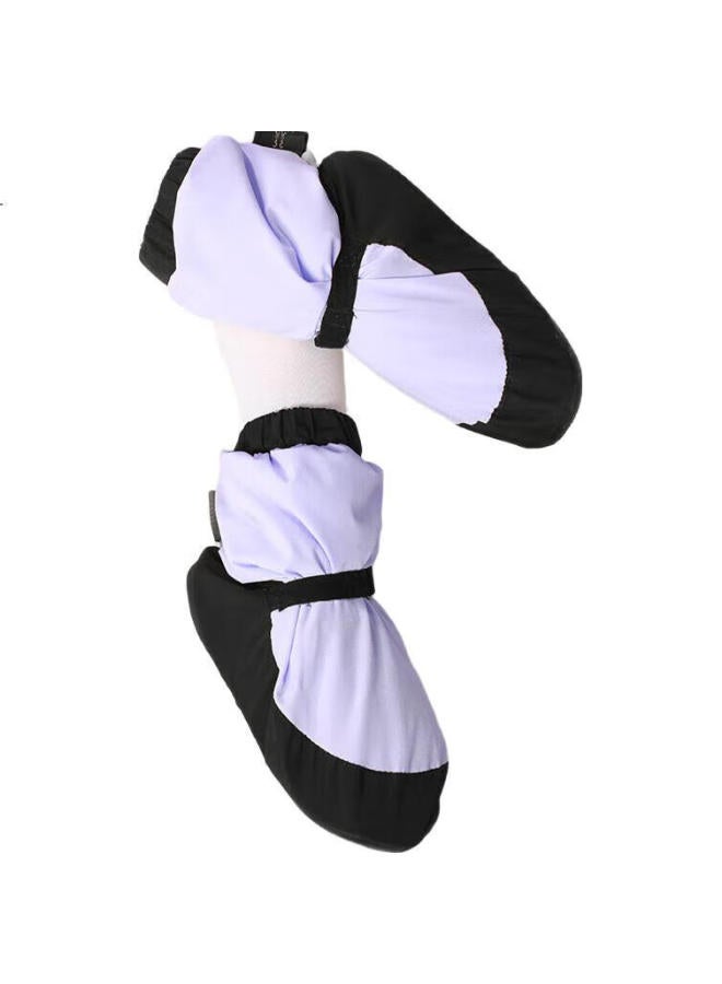 Sansha Dance Warm Boots, Children'S Ballet Classical Dance Practice Shoes, Autumn And Winter Fleece-Lined Dance Shoes, Light Purple, Size 29-30 - Image 3