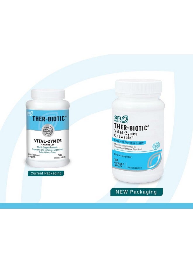 مختبرات كلاير إنزيمات هضمية كاملة من Klaire Labs Ther-Biotic Vital-Zymes - تساعد في هضم وتفتيت البروتينات والببتيدات والكربوهيدرات والسكريات والدهون والألياف - 20 إنزيمًا نشطًا (120 حبة) - Image 1