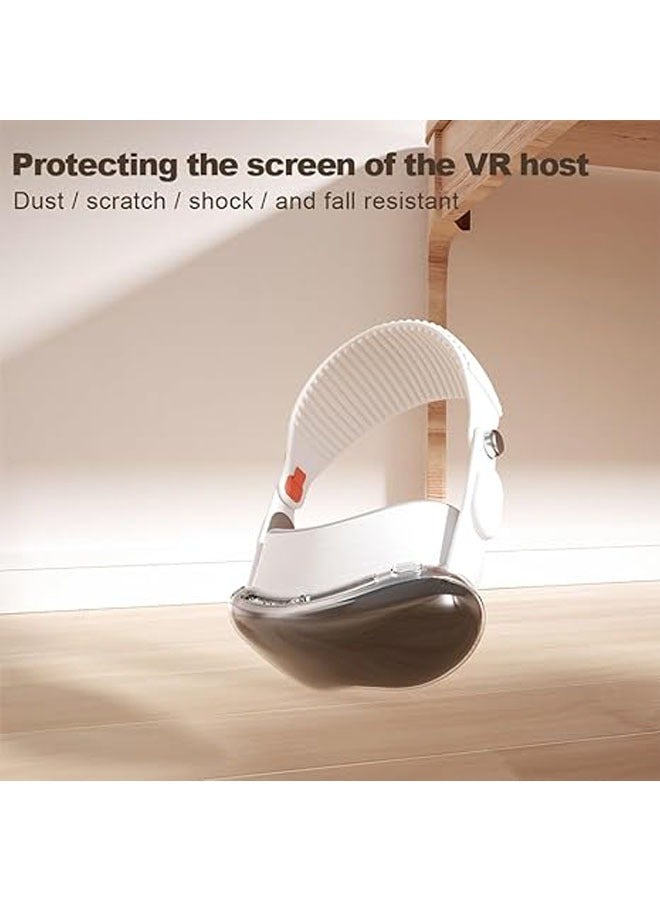 حافظة Apple Vision Pro من السيليكون/TPU، حافظة شاشة نحيفة، مقاومة للصدمات، مقاومة للخدش، مقاومة للغبار، شفافة، لملحقات سماعة الرأس Vision Pro VR 2024 (شفاف) - Image 4