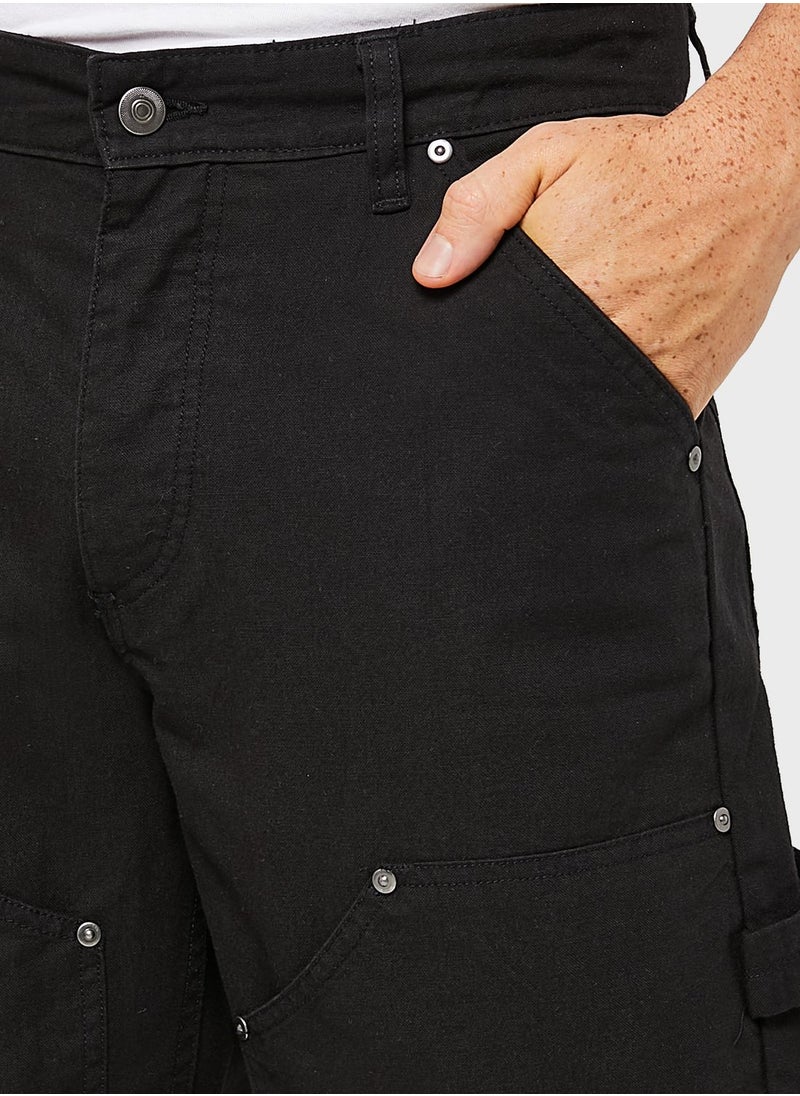 TOPMAN - Straight Fit Carpenter Pants - Image 1