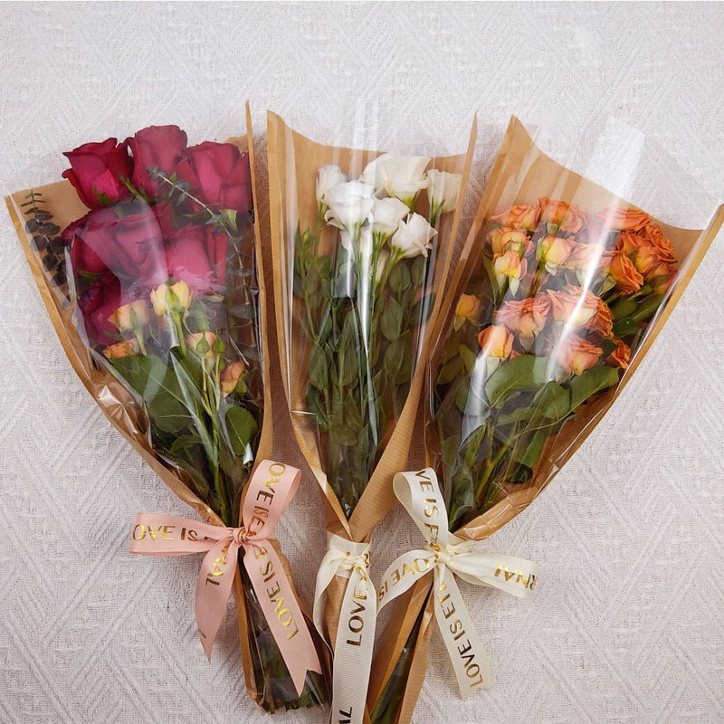 SELANTAG 50 Pack Flower Bags for Bouquets, Kraft Floral Wrapping Paper, Sleeves Perfect for Mother's Day, Wedding (9.8in x 18in x 3.9in) - Image 5