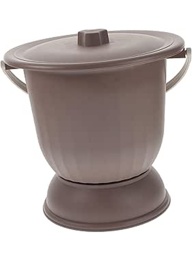 Portable Urinal Pan High Base Spittoon Lid Chamber Pot Random Color for Bedroom Travel - Image 1