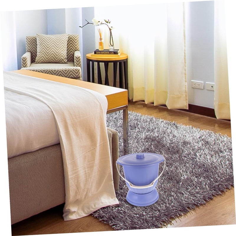 Portable Urinal Pan High Base Spittoon Lid Chamber Pot Random Color for Bedroom Travel - Image 5
