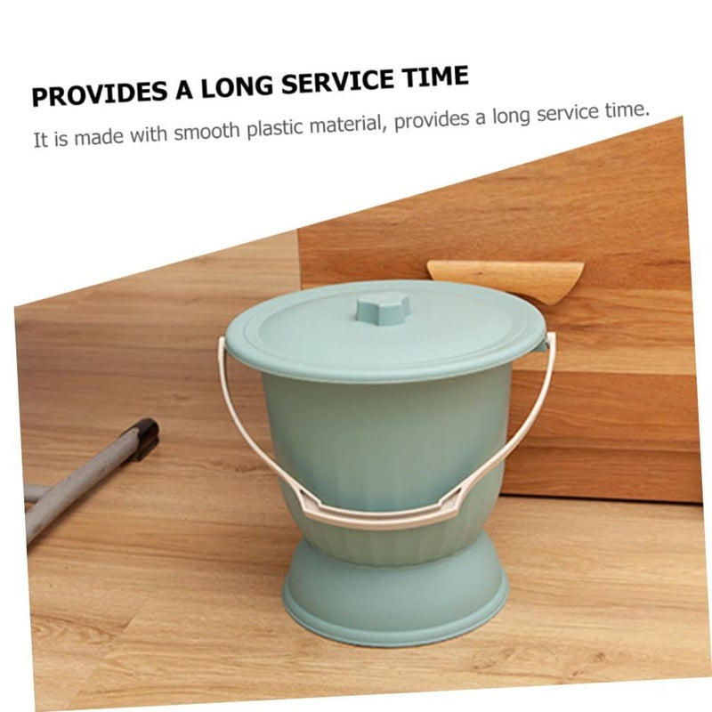 Portable Urinal Pan High Base Spittoon Lid Chamber Pot Random Color for Bedroom Travel - Image 4