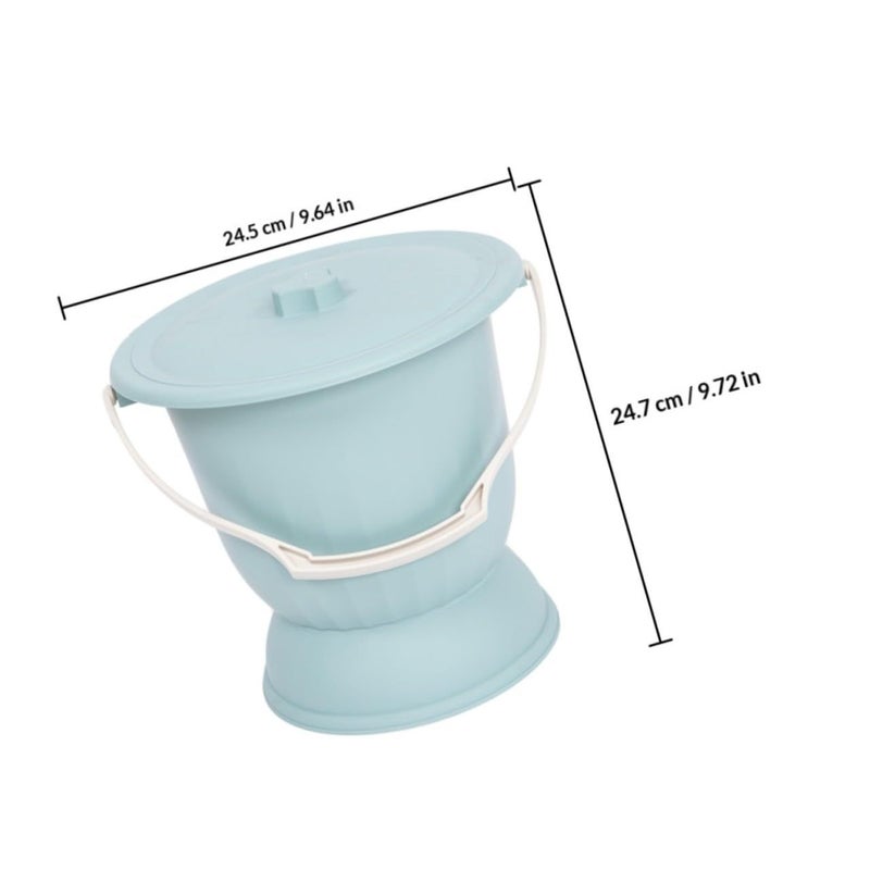 Portable Urinal Pan High Base Spittoon Lid Chamber Pot Random Color for Bedroom Travel - Image 3