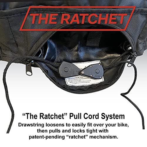 Dowco WeatherAll Plus Motorcycle Cover, Ratchet Attachment, Black, Waterproof, XXL [52005-02]Professional Grade. - Image 3