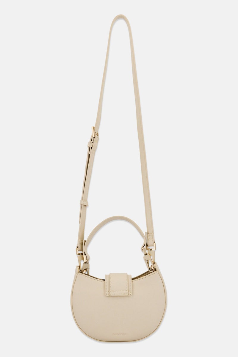 Gino Rossi Women Brand Logo Cross Body Bag, Beige - Image 3
