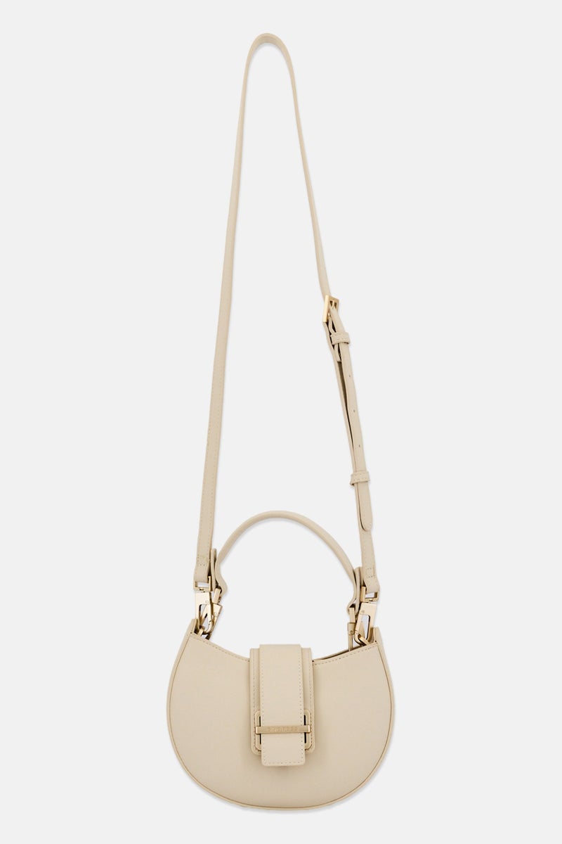 Gino Rossi Women Brand Logo Cross Body Bag, Beige - Image 1