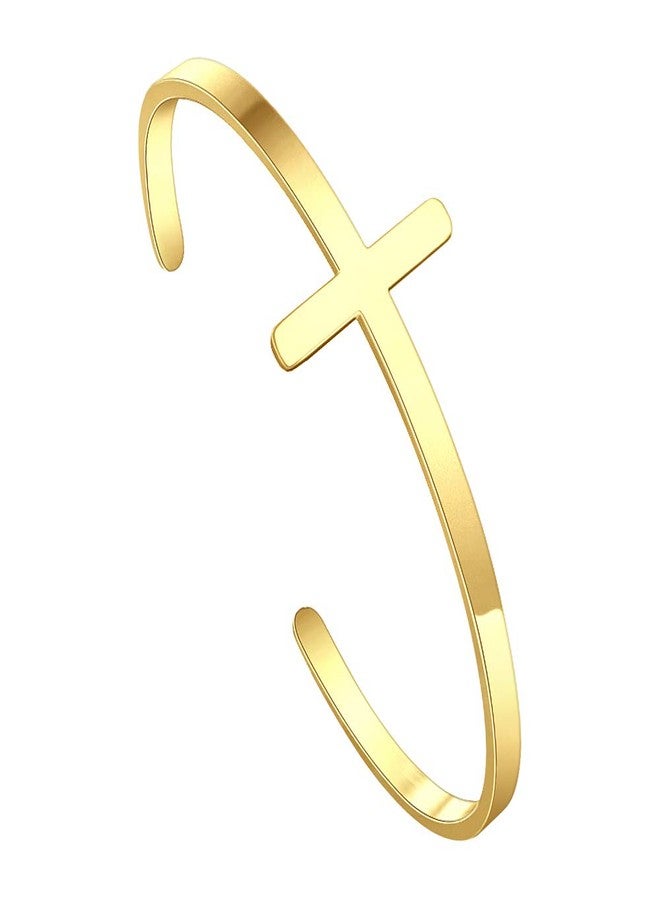 M MOOHAM Christian Gifts for Women Friends, Gold Plated Religious Cross Bracelets Bible Verse Mantra Jewelry - Image 1