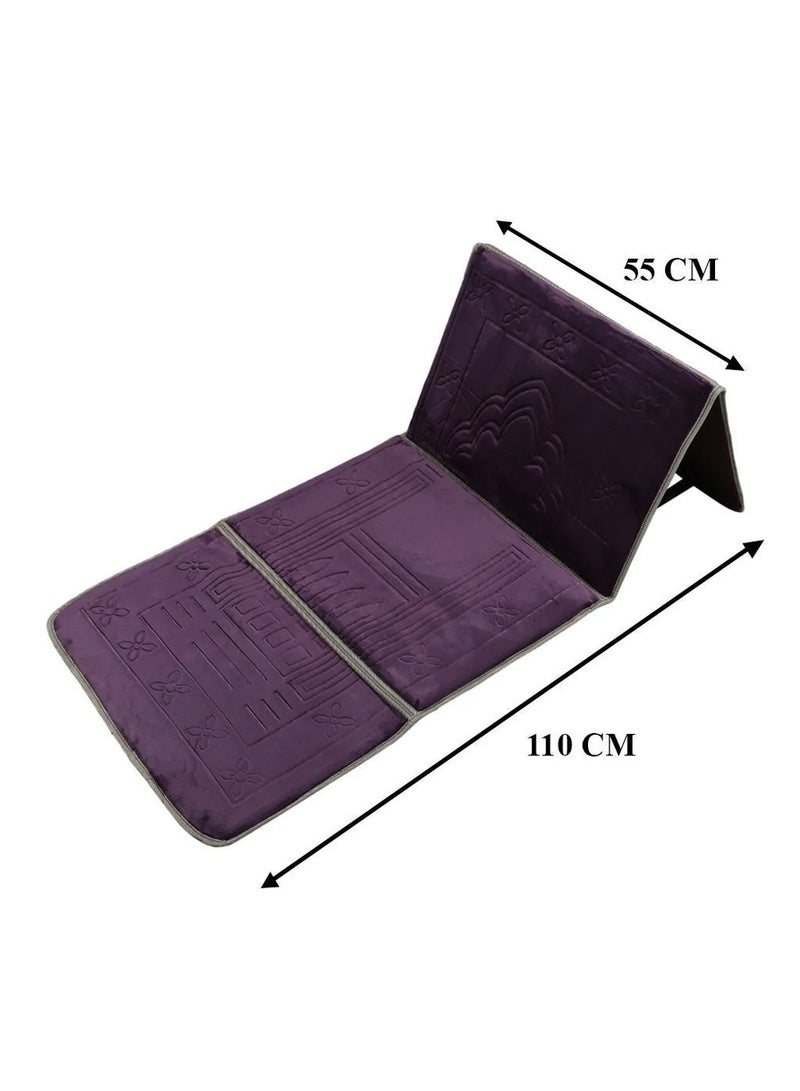 مناسك سجادة صلاة مع مسند ظهر قابل للطي عالي الجودة - Image 2