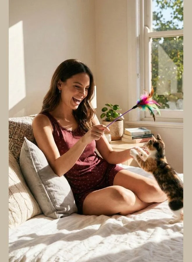 Lela Lela Cotton Soft Textured Patterned Shorts Pajama Set Women's PAJAMA SET 65770754