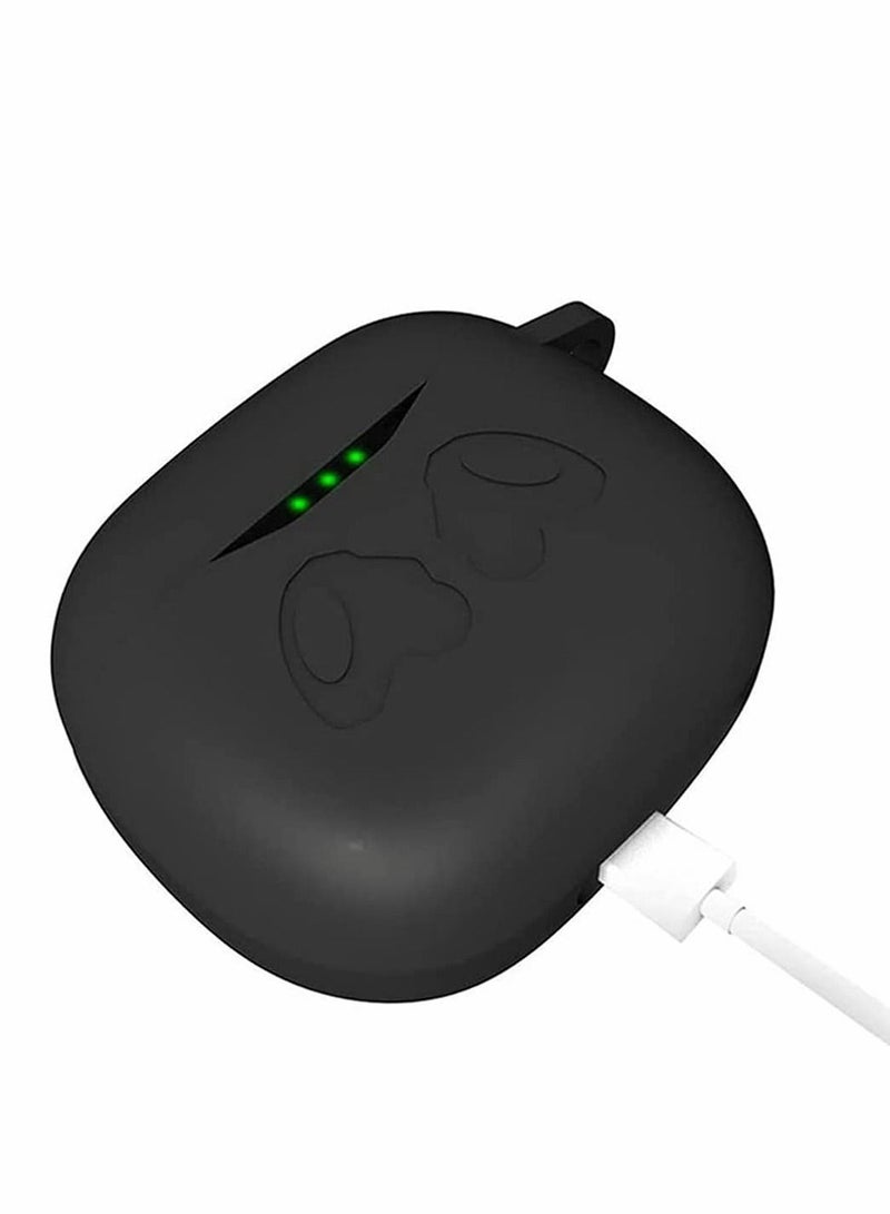 Y&D Silicone Case Compatible for JBL Tune T120TWS, Soft Protective Cover Anti Scratch Wireless Earphone With Keychain Portable (Black) - Image 4