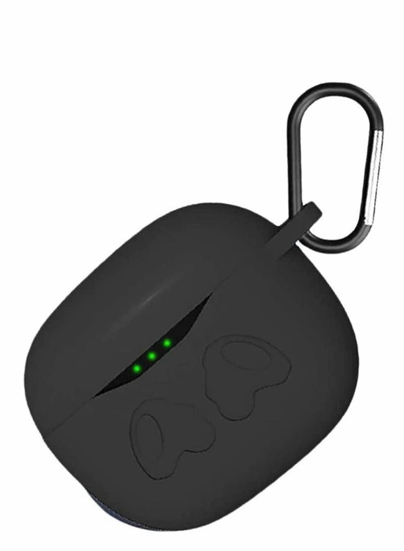 Y&D Silicone Case Compatible for JBL Tune T120TWS, Soft Protective Cover Anti Scratch Wireless Earphone With Keychain Portable (Black) - Image 1