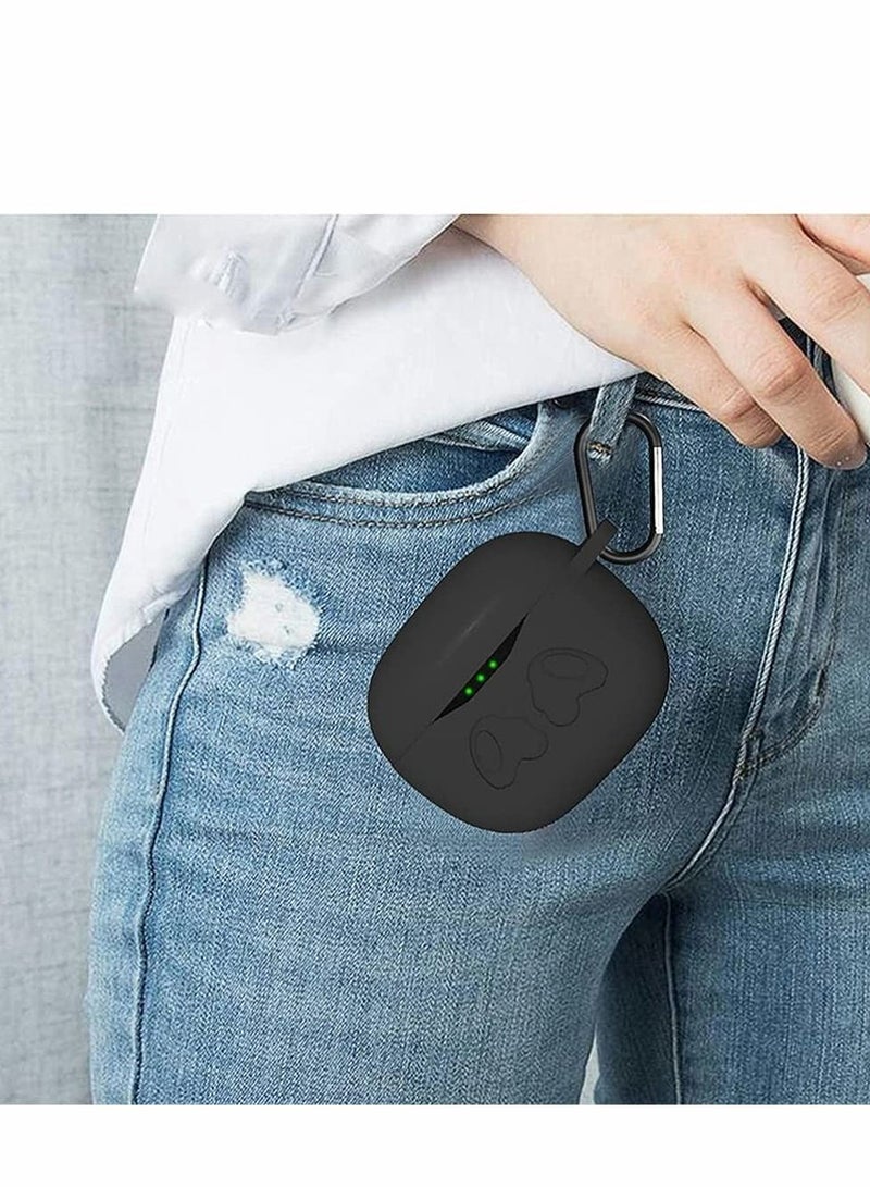 Y&D Silicone Case Compatible for JBL Tune T120TWS, Soft Protective Cover Anti Scratch Wireless Earphone With Keychain Portable (Black) - Image 5