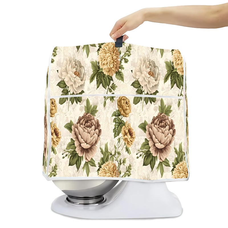BVBOX Dust Cover Compatible with Stand MixerProtective Stand Mixer Cover with Pockets for Extra Accessories Rose For 68 qt Mixer - Image 2