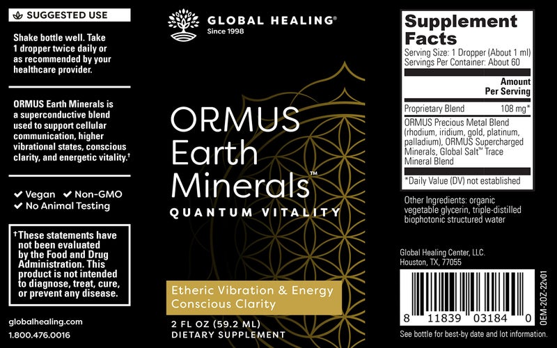 Global Healing Center ORMUS Earth Minerals - Liquid Gold, Platinum, Iridium Blend for Lucid Dreaming, Quantum Vitality and Mindful Meditation - More Bioavailable Than Monoatomic Gold - 2 Fl Oz - Image 2