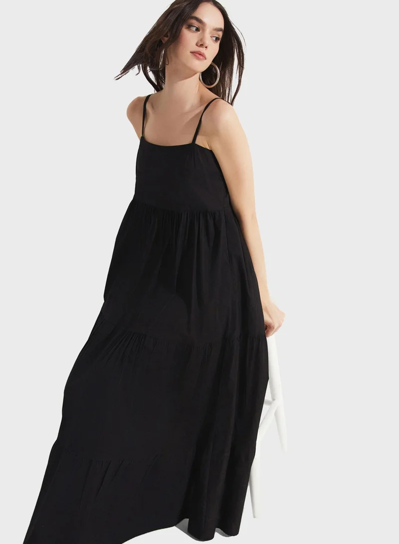جون Tiered Cotton Maxi Dress