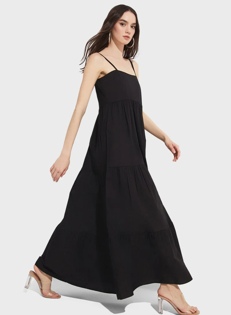 جون Tiered Cotton Maxi Dress