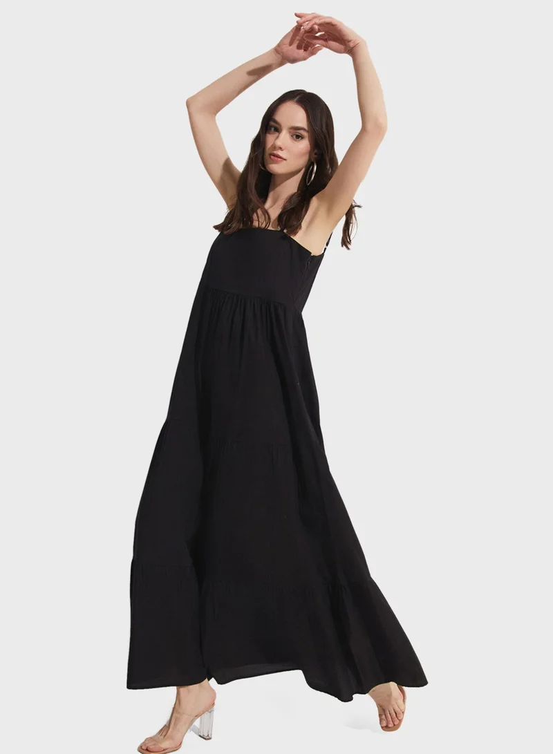 جون Tiered Cotton Maxi Dress
