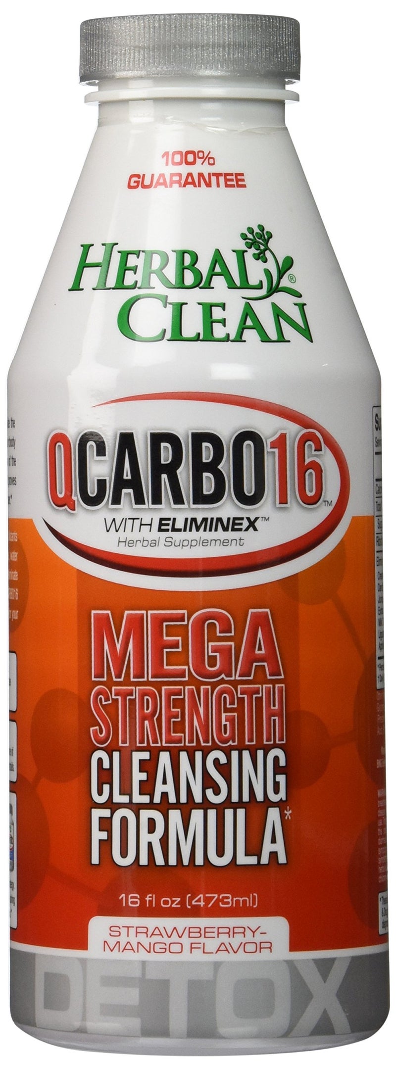 Herbal Clean BNG Enterprises Q Carbo Liquid Straw Drinks Mango 16 Ounce