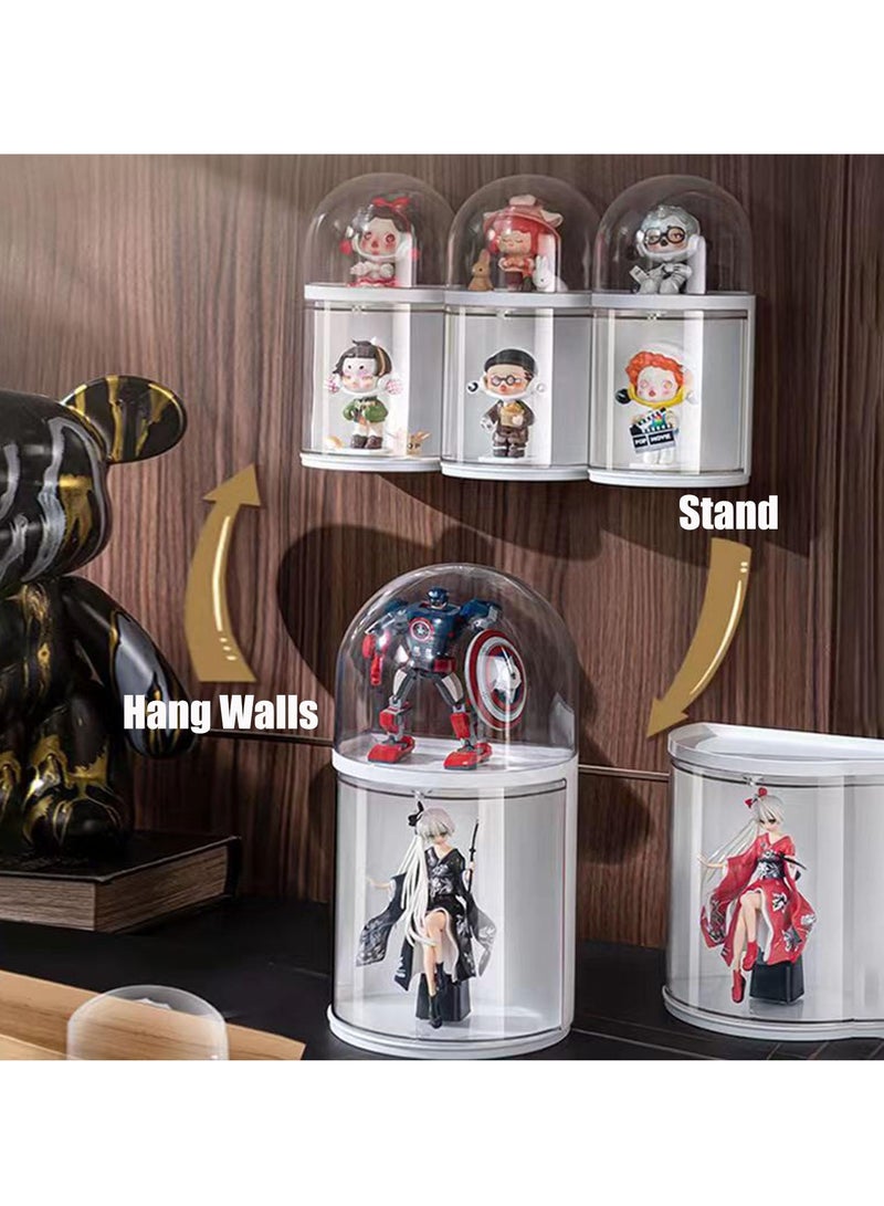 SYOSI Clear Figures Display Case Wall Mounted Display Box Stackable Figures Blind Box Showcase Dustproof Doll Display Stand for Pop Mart Lego Collectibles Action Figures Building Blocks 3Layer - Image 4