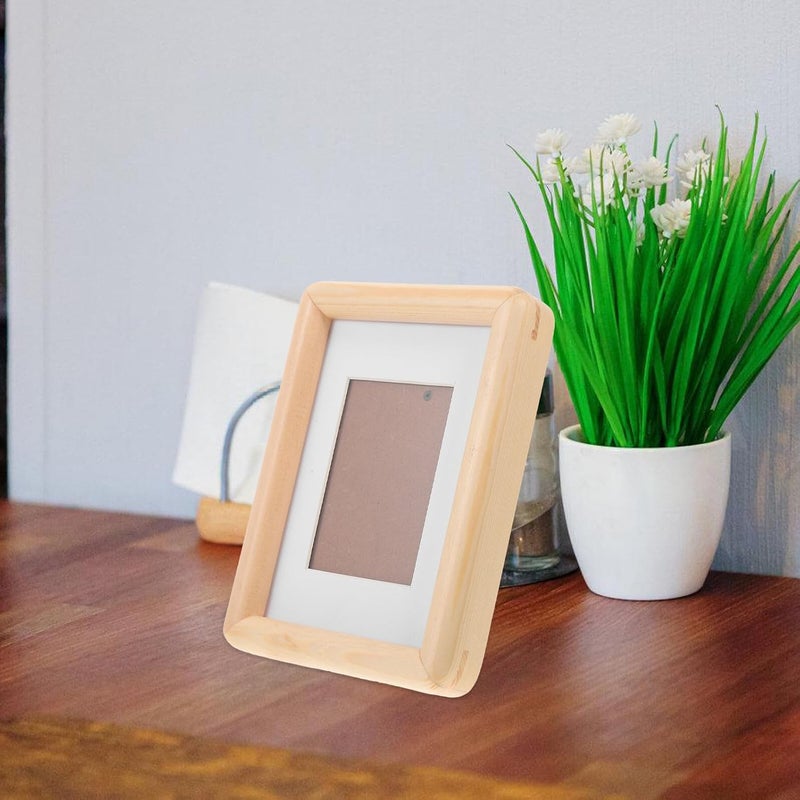 Homoyoyo Wooden Photo Frame 5 Inch Tabletop Picture Holder Vintage Wood Frame for 8.9x12.7cm Photos Desktop Decor Bedroom Wall Display - Image 4