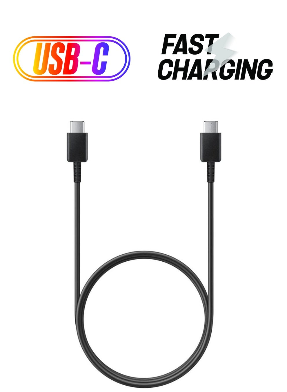 Samsung USB-C Cable 3A, 1.8m – Fast Charging and Data Transfer Black