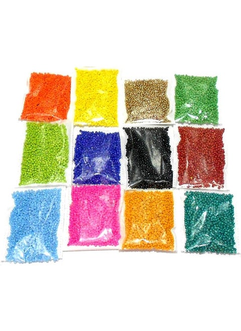 Seed Beads DIY 12 Colors Combo Glass Beads for Jewellery Making,Craftworks,DIY Projects