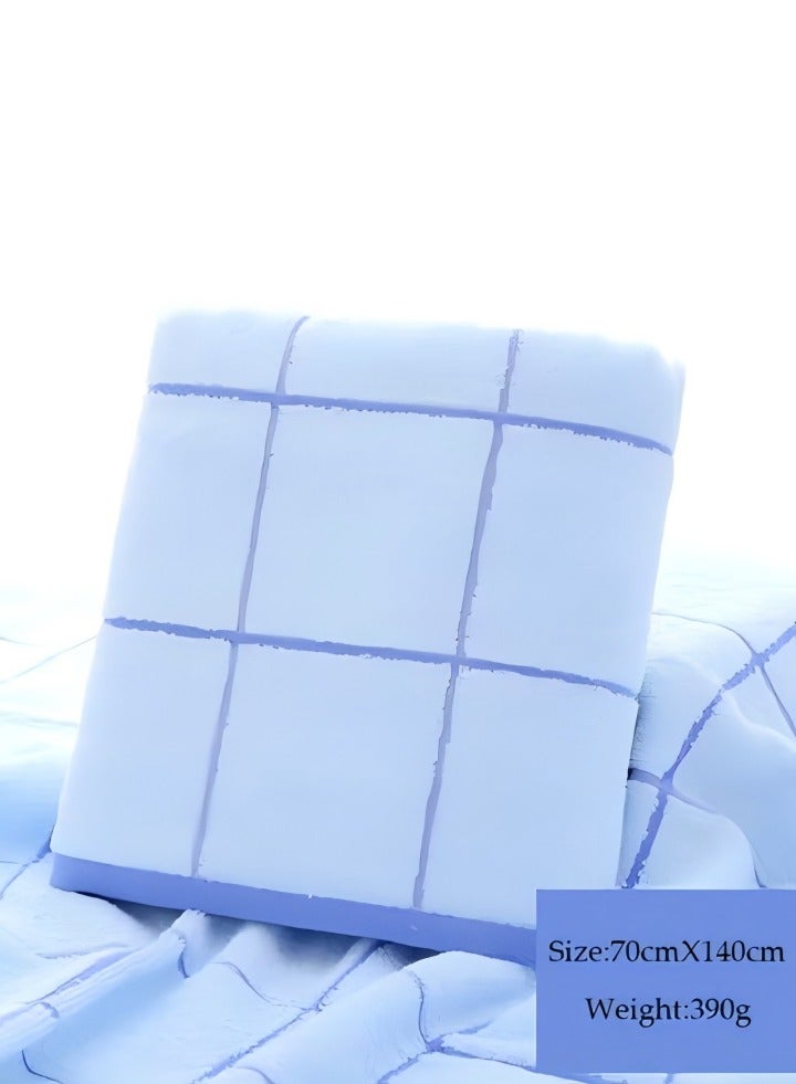 DUNISO 100% PURE COTTON TOWELS, Daily Use Bath Towels, Absorbent Quick Drying Towels, Luxurious & Comfortable Extra Soft Towels, Stylish Bathroom Towels (70cm*140cm,Blue)  - Image 1