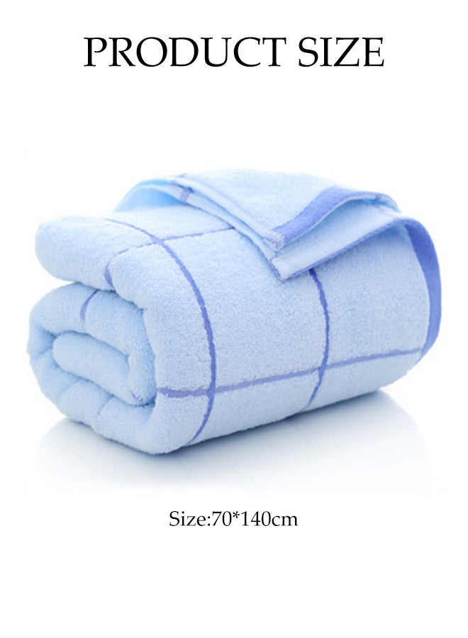 DUNISO مناشف قطنية نقية 100%، مناشف حمام للاستخدام اليومي، مناشف ماصة سريعة الجفاف، مناشف فاخرة ومريحة وناعمة للغاية، مناشف حمام أنيقة (70 سم × 140 سم، أزرق) - Image 2