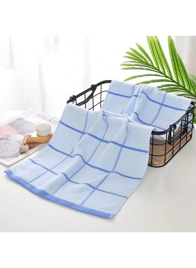 DUNISO مناشف قطنية نقية 100%، مناشف حمام للاستخدام اليومي، مناشف ماصة سريعة الجفاف، مناشف فاخرة ومريحة وناعمة للغاية، مناشف حمام أنيقة (70 سم × 140 سم، أزرق) - Image 1