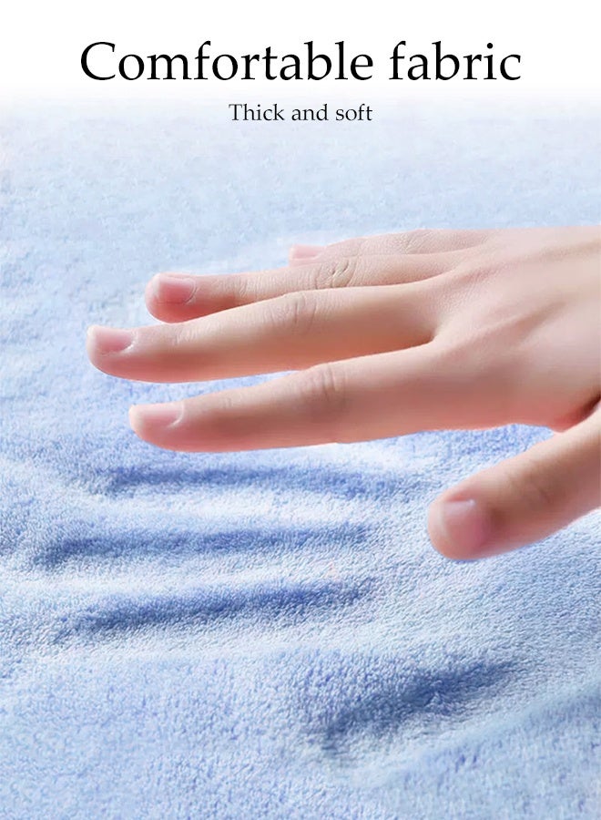 DUNISO مناشف قطنية نقية 100%، مناشف حمام للاستخدام اليومي، مناشف ماصة سريعة الجفاف، مناشف فاخرة ومريحة وناعمة للغاية، مناشف حمام أنيقة (70 سم × 140 سم، أزرق) - Image 3