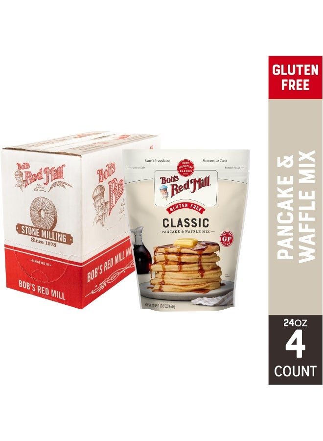 Bob's Red Mill Gluten Free Pancake Mix, 24oz (Pack of 4) - Whole Grain, Non-GMO, Kosher - Image 3