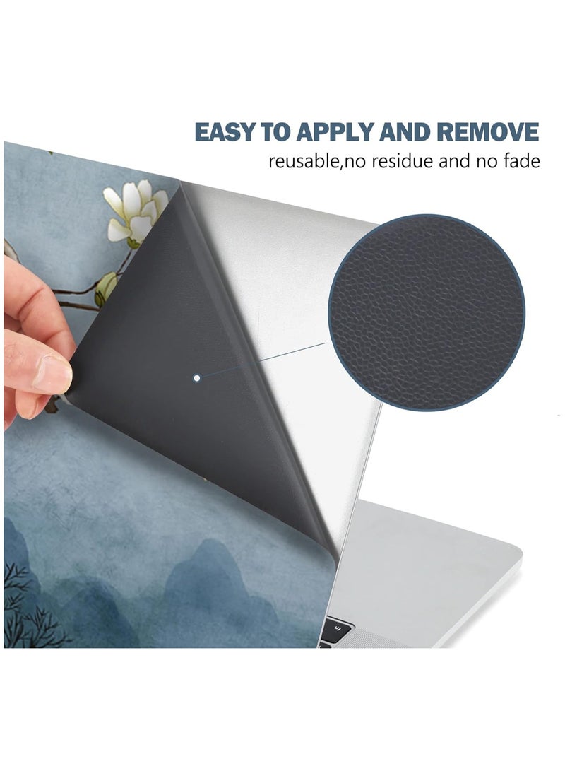 Today Idea Laptop Skin Sticker Decal, 12 13 13.3 14 15 15.4 15.6 inch Laptop Art Decal Protector Notebook Netbook PC 15.6" Universal Vinyl Cover, White Magnolia Flower - Image 3