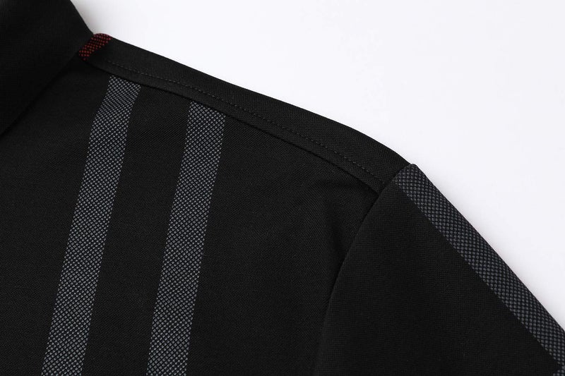 Womleys Mens Casual Striped Slim Fit Long Sleeve Collared T Shirt Polo Shirts (Green, Medium) - Image 5