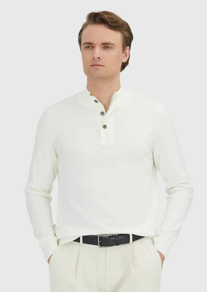 رامسي سويت شيرت محبوك بلون بيج