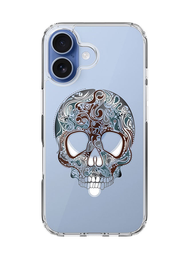 Stylizedd Classic Clear MagSafe Case for iPhone 17 , Hybrid Soft Case Flexible Edges Anti Drop TPU PC Gel Thin Transparent Cover [ Designed for iPhone 17 ] - Skully Tattoo