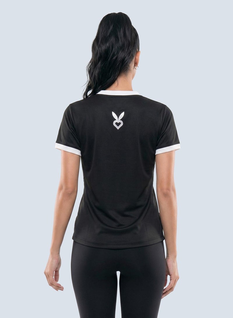 Cardio Bunny Women's Regular Fit Varsity Tee With Short Sleeve - Image 5