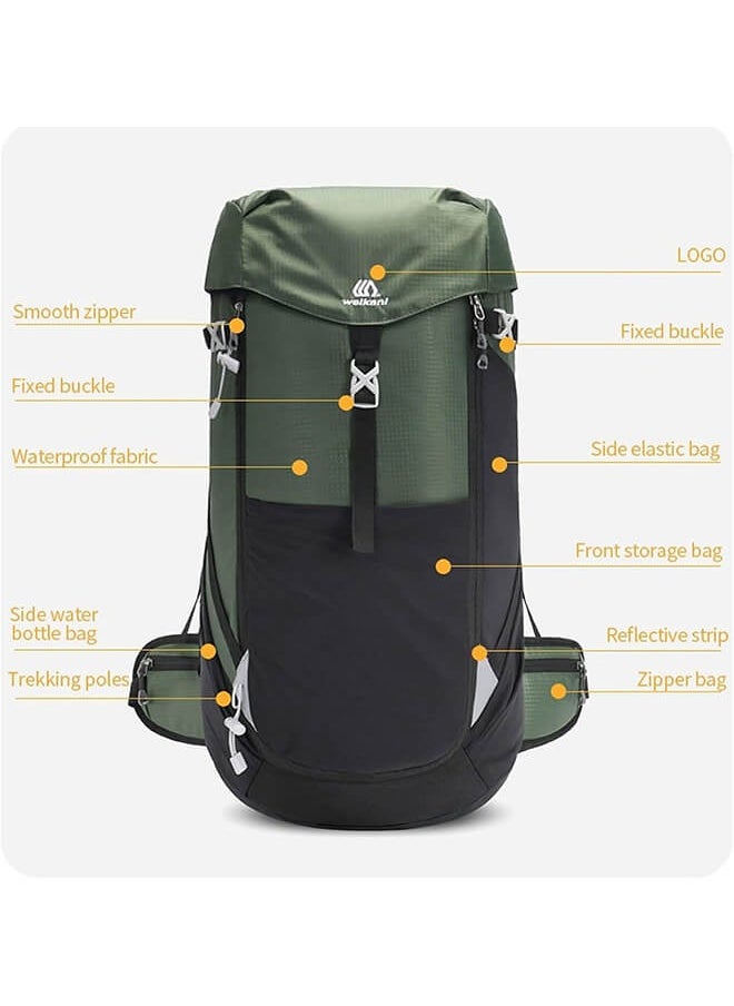 Ominii - 50L Unisex Waterproof Outdoor Backpack Travel Climbing Camping Trekking Rucksack Backpack Travel Sports Bag Pack For Male Female - Image 1