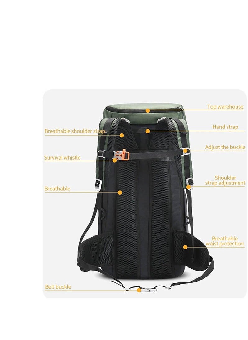 Ominii - 50L Unisex Waterproof Outdoor Backpack Travel Climbing Camping Trekking Rucksack Backpack Travel Sports Bag Pack For Male Female - Image 1