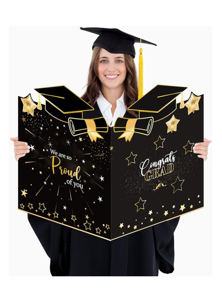 بطاقة التخرج العملاقة، بطاقات هدايا التخرج، بطاقات تهنئة التخرج لخريجي الكلية في المدرسة الثانوية - Image 1