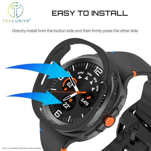 T Teclusive Protective Slim Bumper Case Compatible for Galaxy Watch 8 Classic | Curved Hard Shell Bumper Side Edge Protection Cover for Watch 8 Classic 4.6 (Transparent) - Image 3