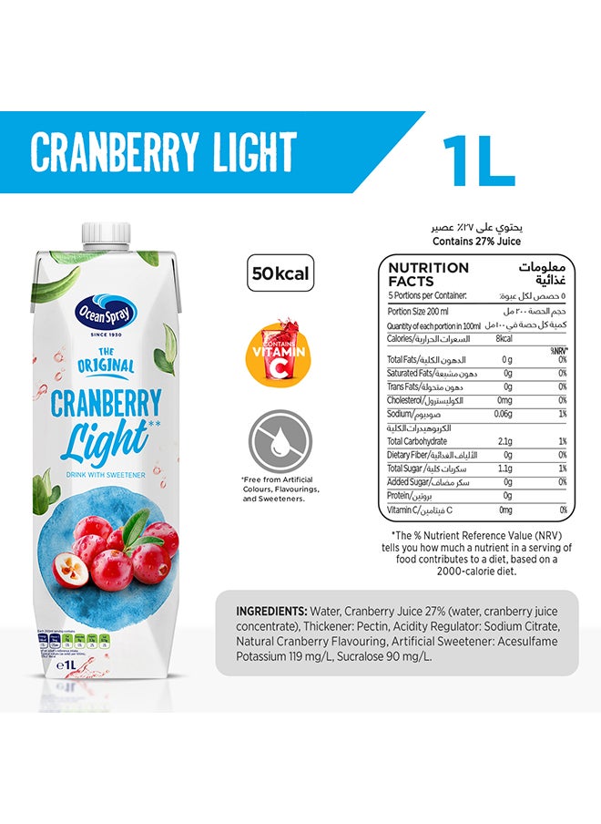 Ocean Spray - Cranberry Light 1L - Image 1