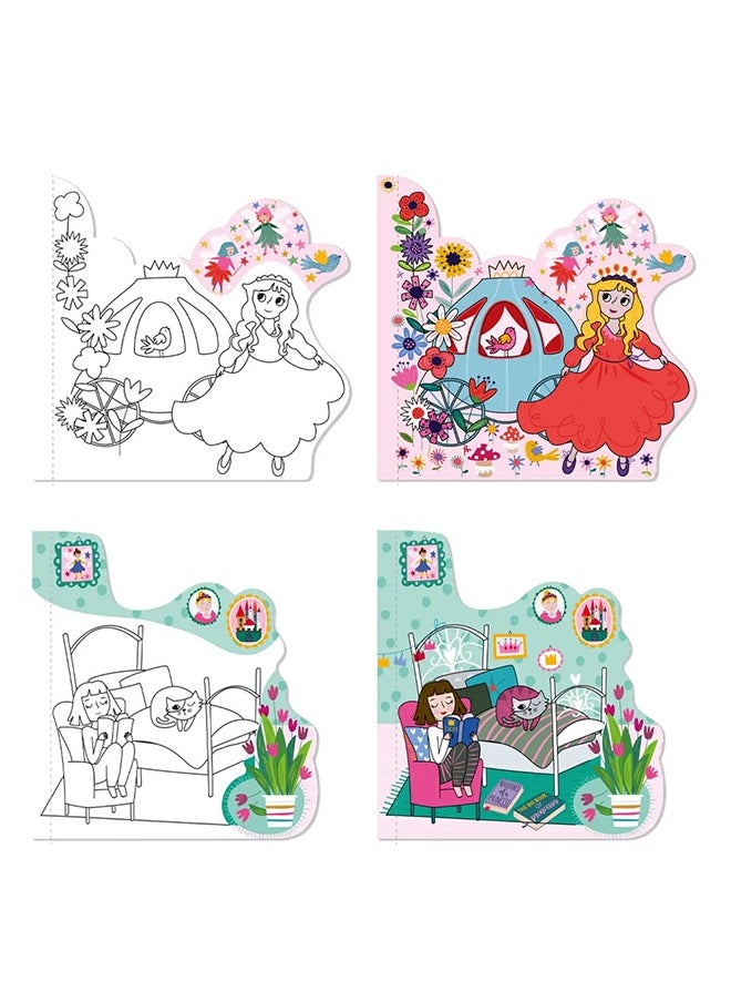 Avenir - Travel to the Magical World Unleash Creativity & Wonder, Reveal Hidden Illustrations by Scratching Personalize With Charming Stickers for Kids 3+ - Image 1